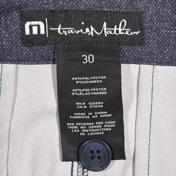 Travis Mathew Golf Shorts Mens 30 Blue Performance Stretch Hybrid Chino Stretch - Picture 2 of 7